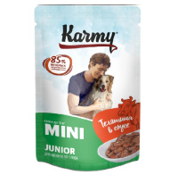 Karmy Mini Junior Влажный корм для щенков мелких пород, Телятина в соусе
